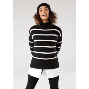 Tamaris Rollkragenpullover, im Streifen-Look
