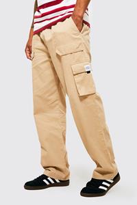 Baggy Keperstof Cargo Joggingbroek Met Riem, Stone