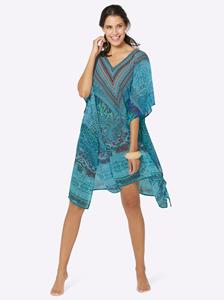 Tuniek in turquoise gedessineerd van Sunflair