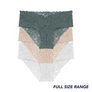Dorina 3-pack Dames slips Kant - Lana - Kanten dames onderbroek