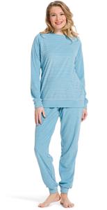 Pastunette dames pyjama Badstof - Blue Ocean