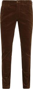 Broek Suitable Chino Plato Corduroy Bruin