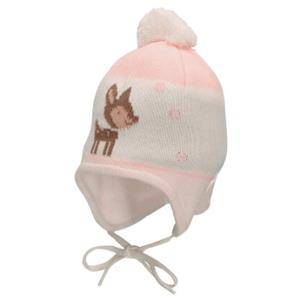 Sterntaler Pom pom hoed hert ecru