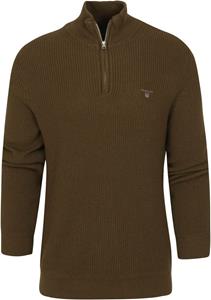 Gant Halfzip Wol Donkergroen