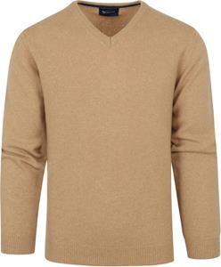Sweater Suitable Pullover Wol V-Hals Beige