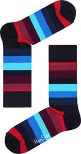 Happy Socks Zwarte Stripe Crew Sokken