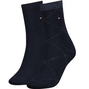 Tommy Hilfiger Tommy Hlfiger Women Graphic Argyle Sock 2 stuks