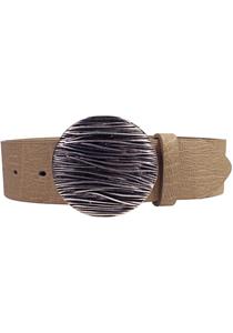 Rettungsring By Showroom 019 Koppelgürtel, Rettungsring Veganer Gürtel AppleSkin Taupe Seegras Rund
