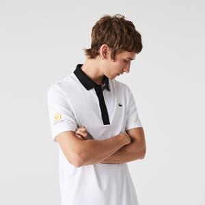 Heren Lacoste Presidents Cup Ultra-Dry Poloshirt in Wit