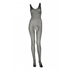 legavenue Dunne body met netstructuur en kristallen voor vrouwen Leg Avenue
