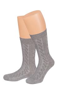 Trachtensocken kurz hellgrau 011214