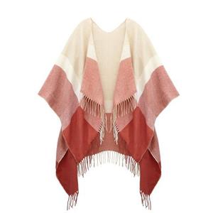 Lascana Schal, XXL Schal, Poncho in kuscheliger Qualität und mit kleinen Fransen VEGAN