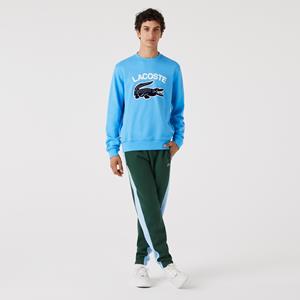 Men's Lacoste Crocodile Print Sweatshirt in Blue