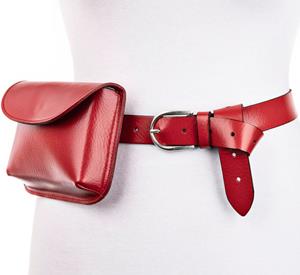 Vanzetti Ledergürtel, mit Gürteltasche