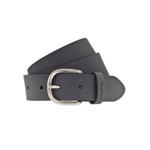 MUSTANG Leren riem met gestempelde mustang-logo op de lus