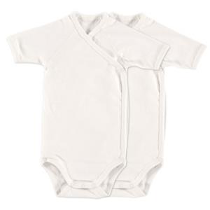 Alvi  Rompertje met korte mouwen 2-pack wit + wit