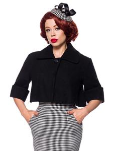 Rockabilly Clothing Belsira Vintage Bolero Schwarz