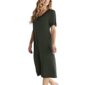 Damella Bamboo Plain Lace Short Sleeve Nightdress 