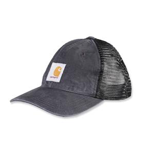 Carhartt Pet - Canvas herenpet met poly mesh achterkant en -label Zwart