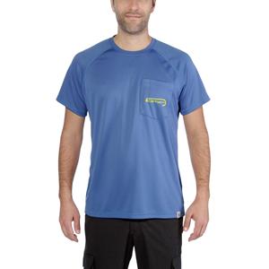 Carhartt Shortsleeve - Lichtgewicht outdoor t-shirt voor vissers, sneldrogend, geurbestrijdend en vlekafstotend Blauw