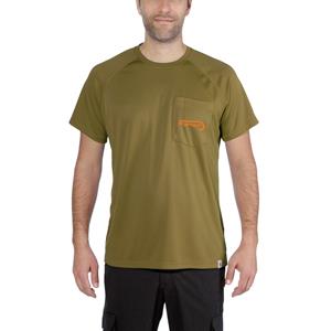 Carhartt Shortsleeve - Lichtgewicht outdoor t-shirt voor vissers, sneldrogend, geurbestrijdend en vlekafstotend Groen