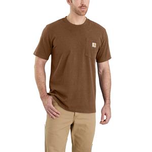 Carhartt Shortsleeve - Relaxed fit heren t-shirt met zak Bruin