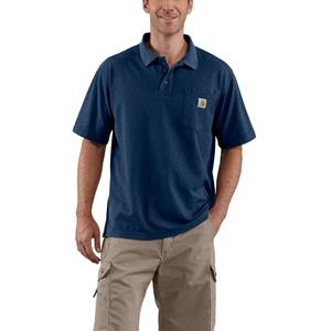 Carhartt Polo Shirts - Men loose fit vlekwerende polo Blauw