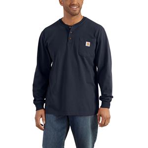 Carhartt - Workwear Pocket Henley L/S - Longsleeve, blauw