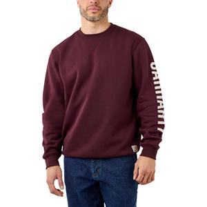 Carhartt Sweatshirt - Sweatshirt met ronde hals en grafische print op mouw Rood