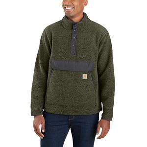 Carhartt Fleeceherpa-fleece jack met kwartlengte rits Groen