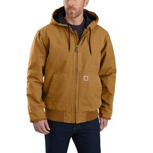 Carhartt Jas -  100% katoen duck active jack met capuchon Bruin