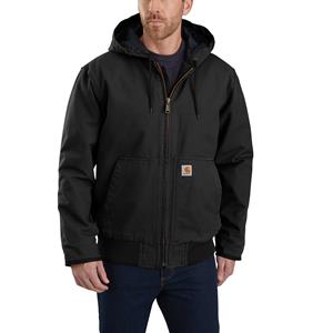 Carhartt Jas -  100% katoen duck active jack met capuchon Zwart