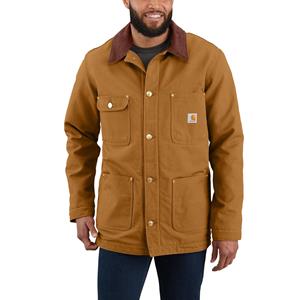 Carhartt Jassen -  klassiek werkjack met zachte voering van fleece Bruin