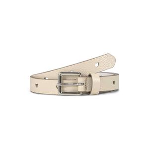 TOM TAILOR Belts Glitzer Ledergürtel mit Herzmuster Gürtel beige 