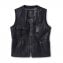 Leren gilet m.ve. zakken,Zwart