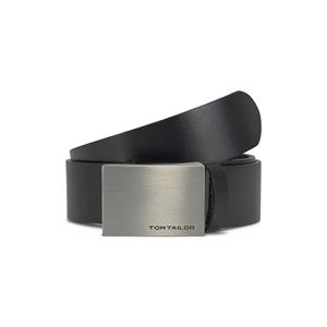 TOM TAILOR Belts Klassischer Ledergürtel Gürtel schwarz 