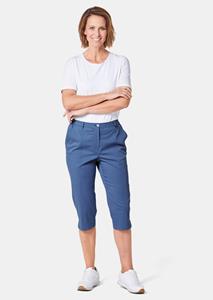 goldnerfashion Sportieve capri van comfortabel satijn - blauw -