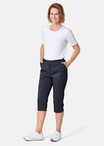 goldnerfashion Sportieve capri van comfortabel satijn - marine -