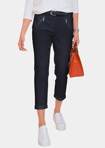 goldnerfashion Casual chino met zachte peach-finish - marine -