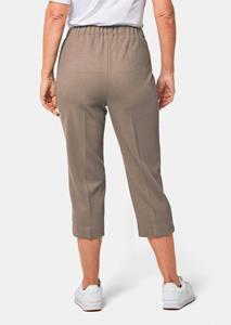 Goldner Fashion 7/8-ribbroek - taupe 