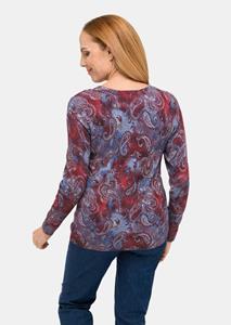 goldnerfashion Sportief-vrouwelijke gedessineerde pullover - meerkleurig / gedess. -