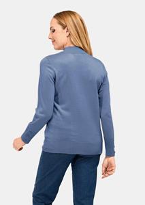 Goldner Fashion Pullover met opstaande kraag - blauw 