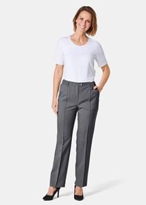 Goldner Fashion Kreukarme broek Carla met SilverFresh-bewerking - antraciet 