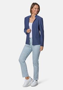 goldnerfashion Comfortabele blazer van jersey met structuur - rookblauw -