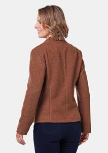 goldnerfashion Blazer met geraffineerd ontworpen kraag - bruin -