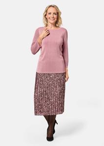 goldnerfashion Pullover met glansgaren - oudroze -