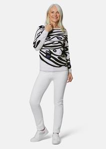goldner Pullover - wit / blauw / gedess. -
