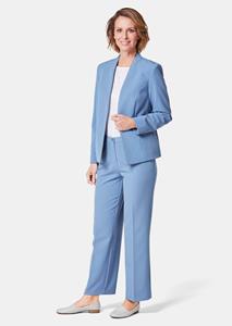 goldnerfashion Blazer met fijne contrasterende biesjes - blauw -