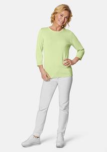 goldnerfashion Zomerse, tricot pullover met ajourpatroon - hellgrün -