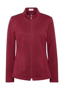 goldnerfashion Heerlijk zacht tricot fleece jasje - bordeaux / gemêl. -